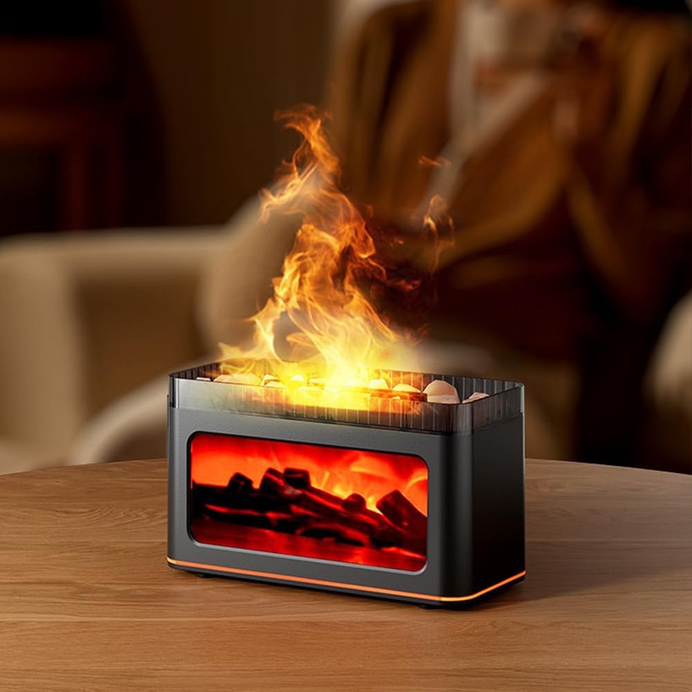 NEW Fireplace Diffuser Humidifier essential oil support, Ultrasonic Aromatherapy