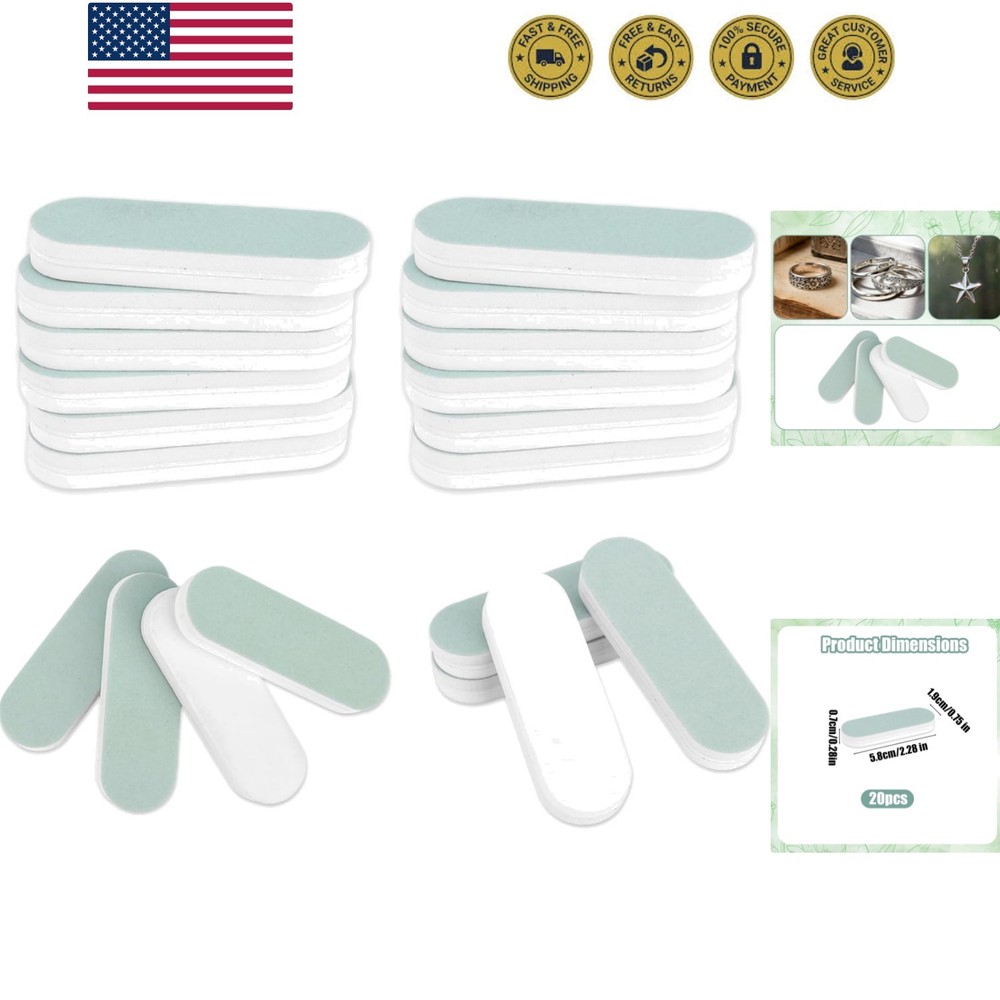 20pcs Silver Polish Sticks, Double-Sided Silver Scratch Remover Cleaning Buff...
