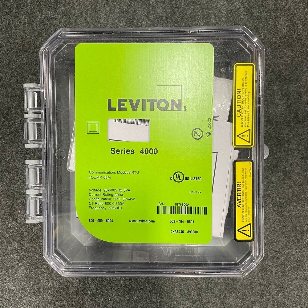 LEVITON 4OUMR-08M Modbus Meter Kit 3-Phase 3W/4W