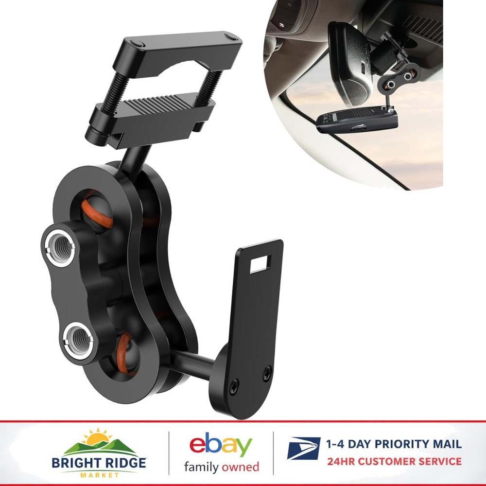 Adjustable Rearview Mirror Radar Mount, Compatible with Uniden Radar Detectors