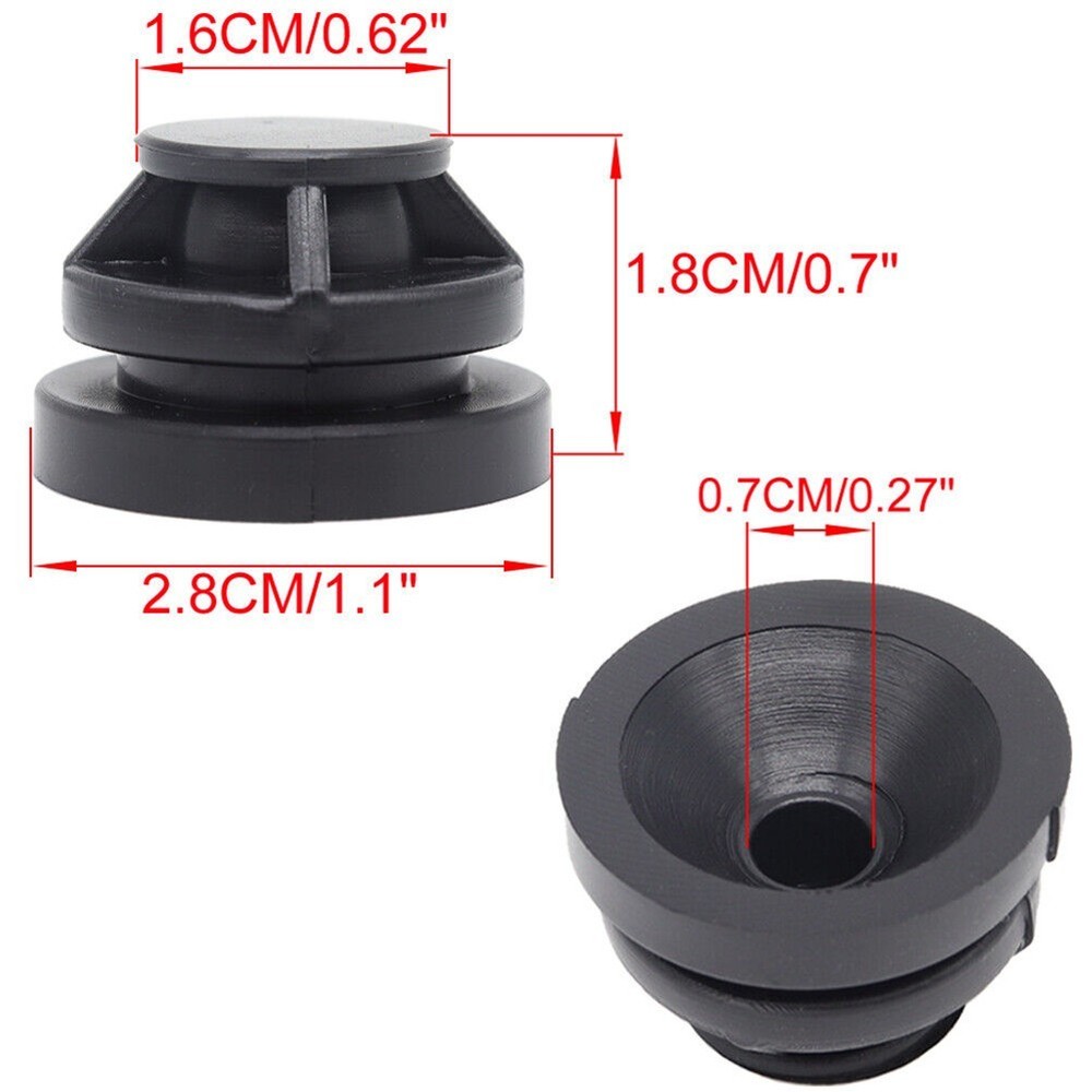 Car Engine Cover Rubber Mounts 4Pcs Black Auto Practical Buffer Tool Attachments