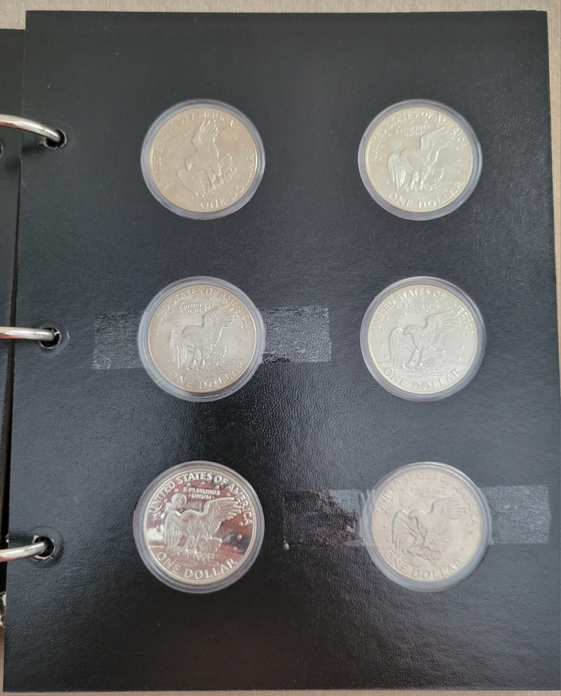 1971–1990 Eisenhower Dollar Collection • 30 Coins • Silver & Clad • PCS Folder