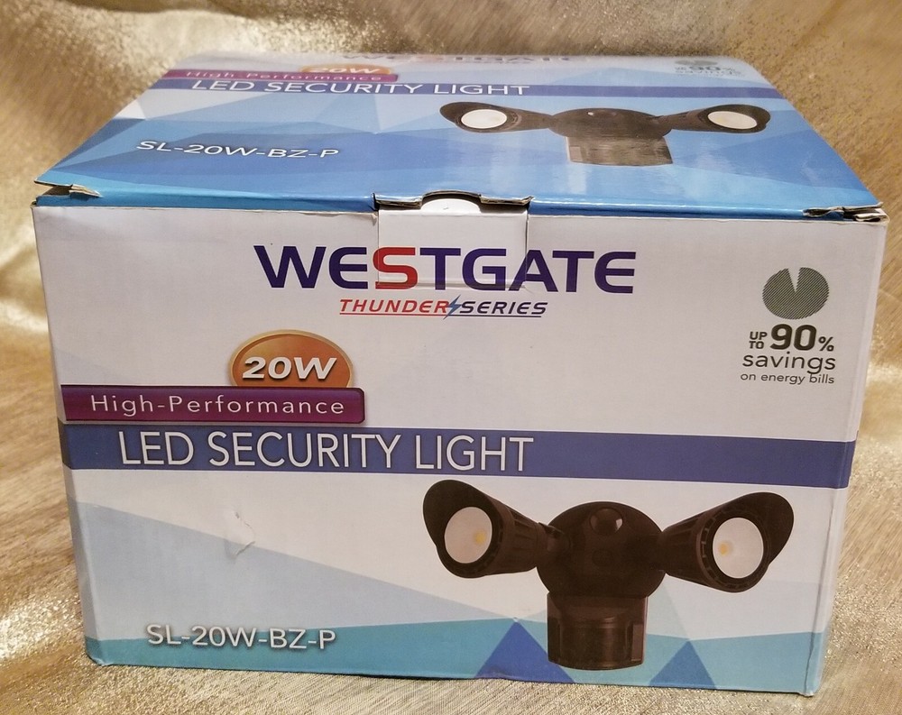WESTGATE LED SECURITY LIGHT SL-20W-30K-BZ-P 3000K - DARK BRONZE