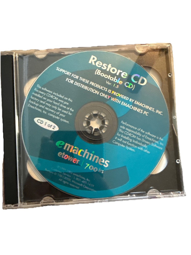 emachines Ver 4.3 Restore CD (Bootable CD) 1999-2000