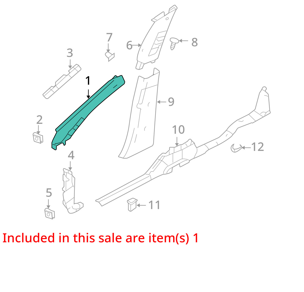FITS 2008-2009 FORD TAURUS X MOLDING WINDSHIELD 8A4Z7403598AD - NEW OEM