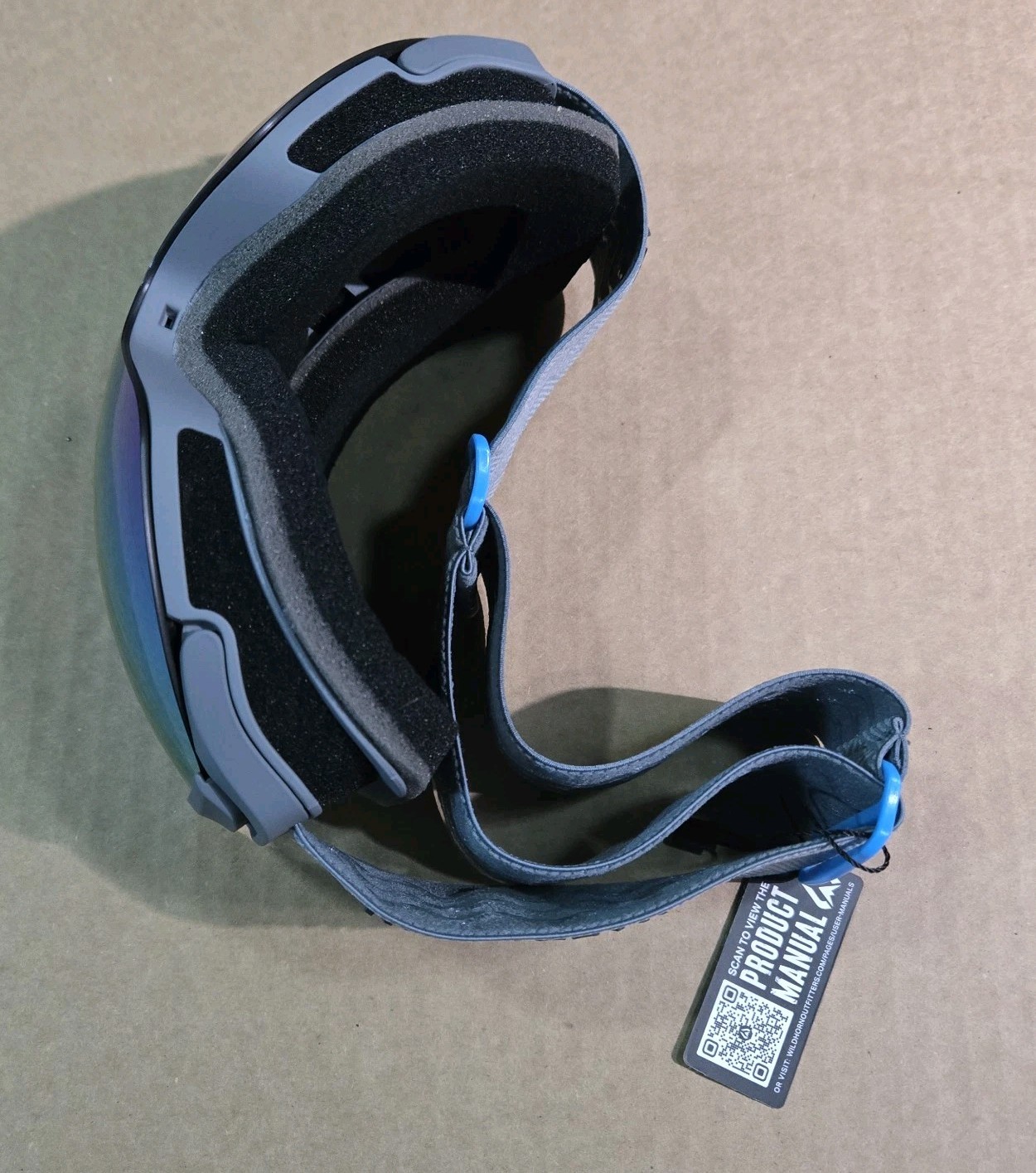 Wildhorn ROCA SNOW GOGGLE/ SKI AND SNOWBOARD GOGGLES. GRAY/ICEBLUE.