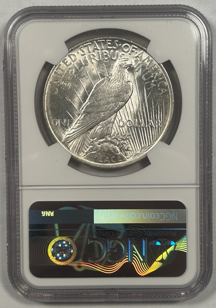 1922 Peace Silver Dollar Coin NGC MS 61