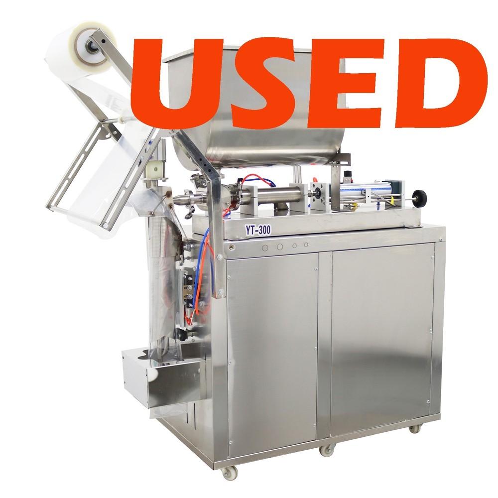 Used! 30-300ml Quantitative Paste Filling Machine w/Horizontal Mixing Hopper