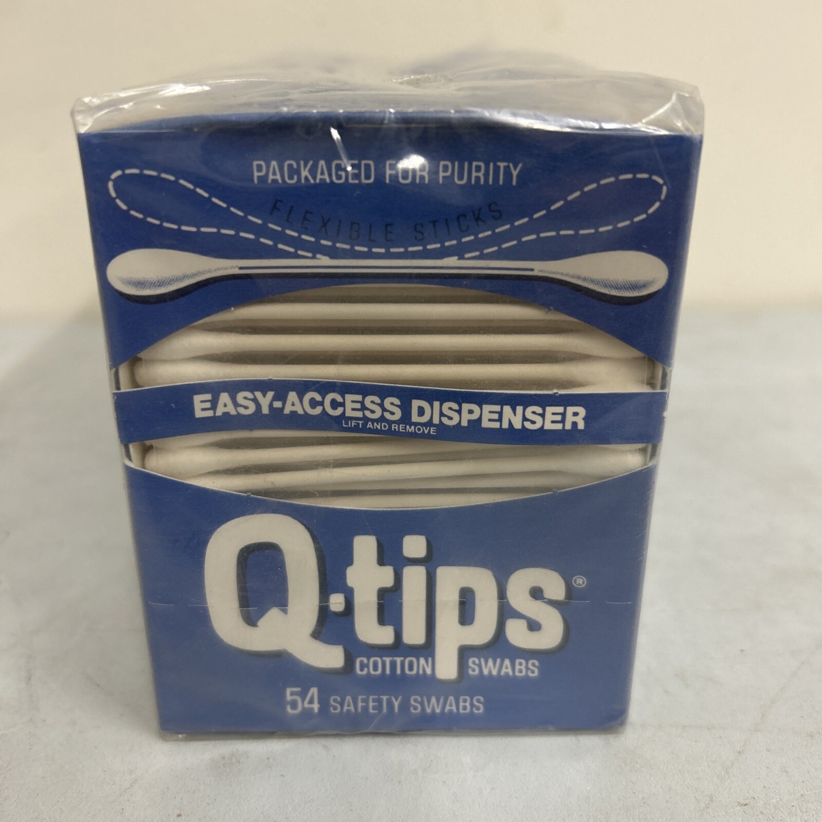 Vintage Box Q-tips NOS Sealed Pack Of 12 Boxes Of 54 Count Each Flexible Sticks