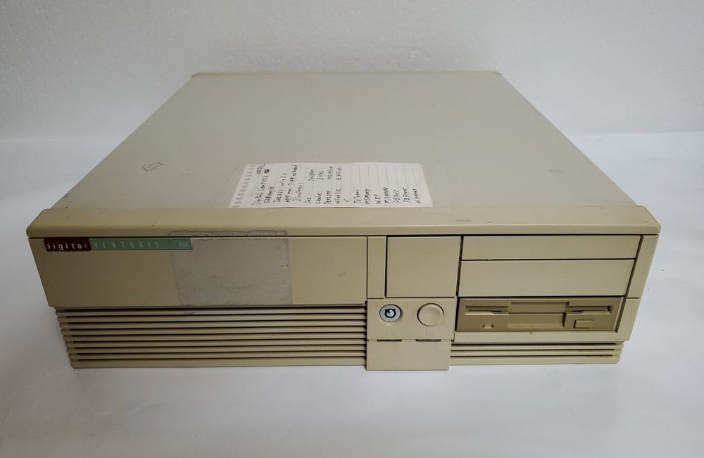 Digital Venturis 466 Computer DEC 854WW, Powers On & Boots Win 3.1  -AS IS *READ