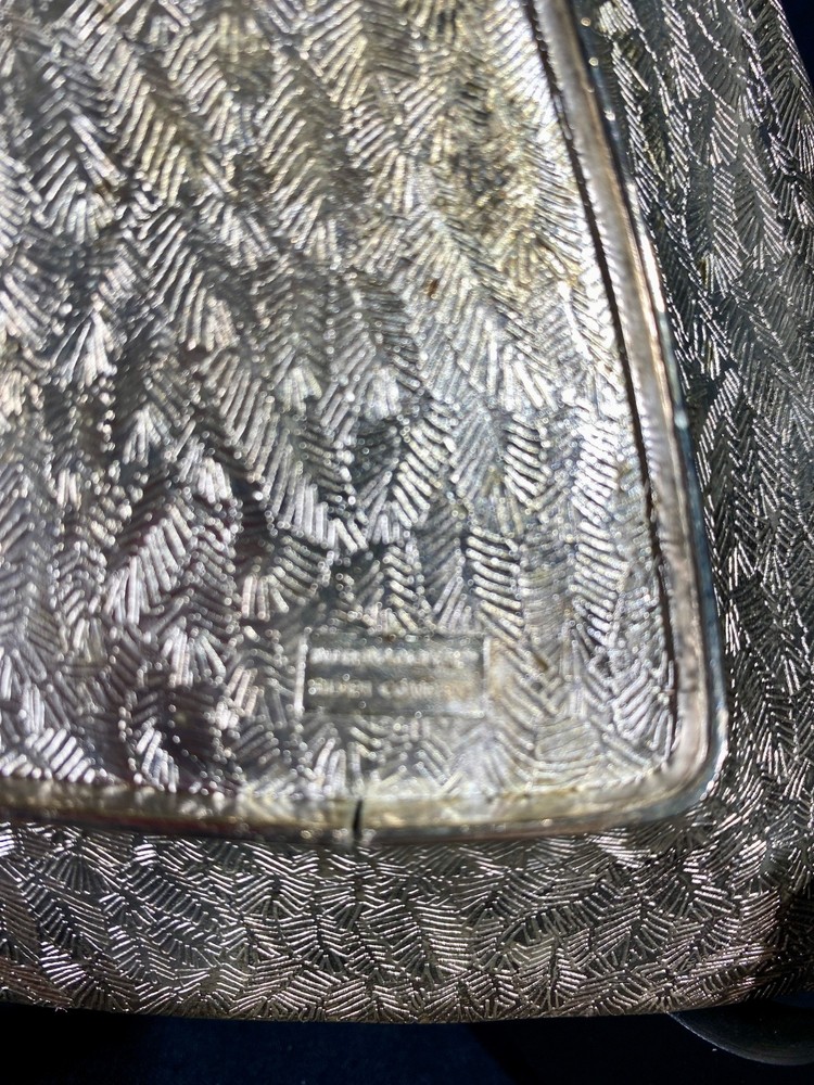 International Silver Company Christmas Tree Shaped Tray Candy Nut Dish~Vintage