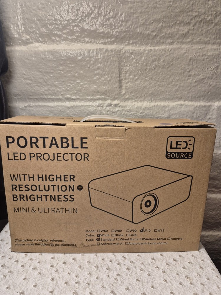 Portable LED Projector High Resolution Brightness, Mini Ultrathin