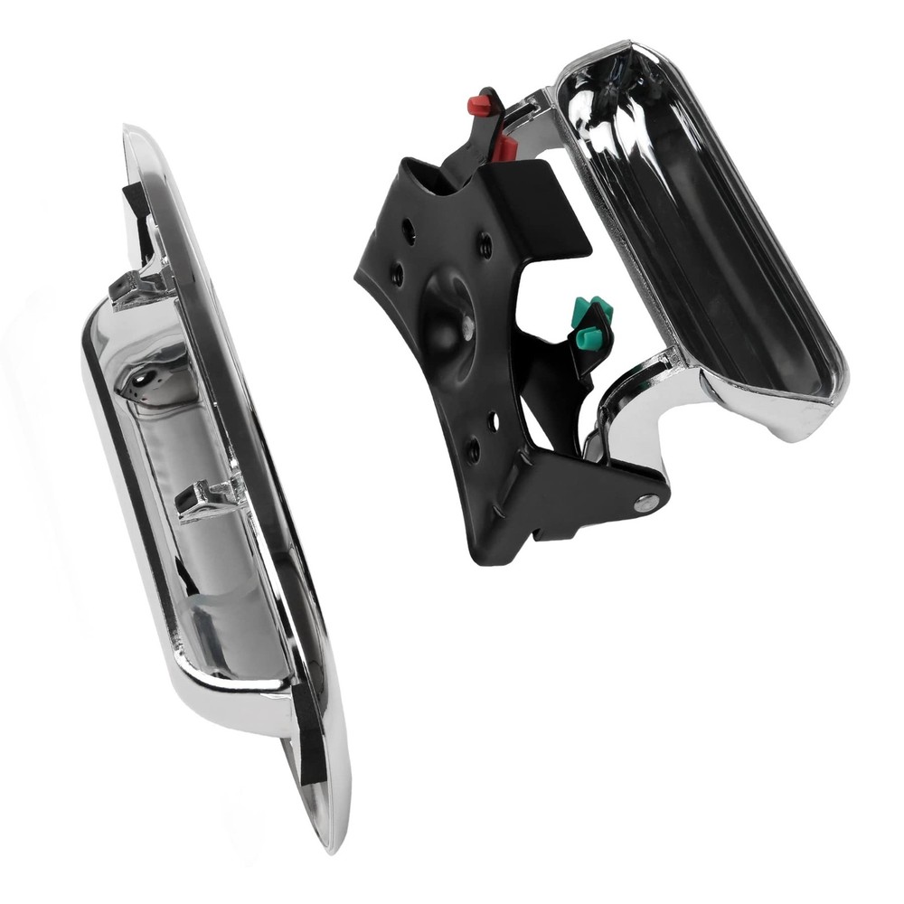 Tailgate Door Handle & Bezel Lock Set, Compatible with 1999-2007 Chevy Silver...