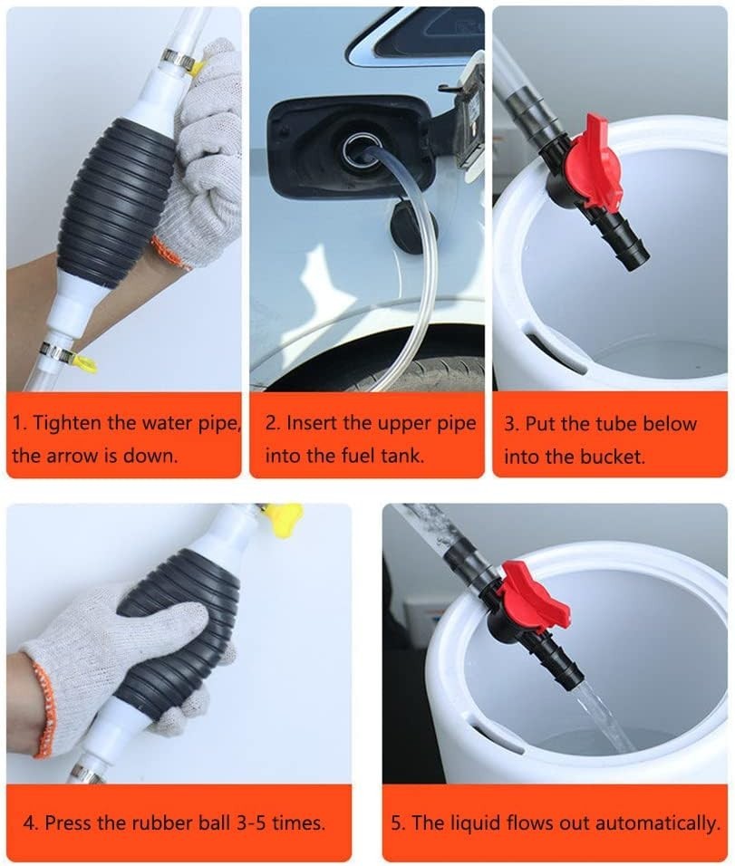 Multifunctional Handheld Siphon Pump with Easy Flow Control Valves