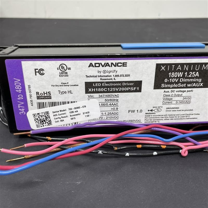 Lithonia Lighting Advance Xitanium Programmable LED Driver -XH180C125V200PSF1