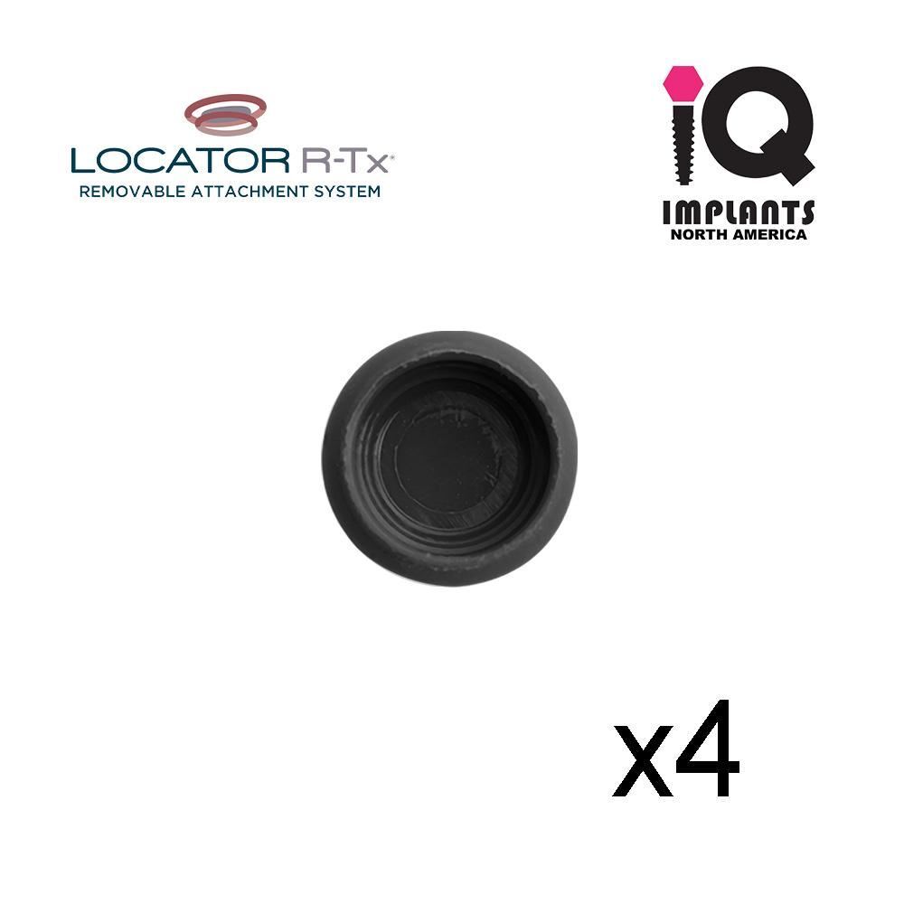 Zest LOCATOR R-Tx® Genuine Laboratory Processing Insert Cap, Black (4 Pack)