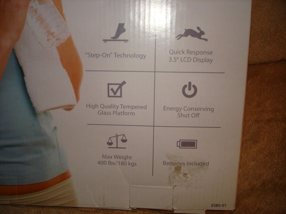 EatSmart ESBS-01 Extra Large Precision Digital Bathroom Scale - Silver New