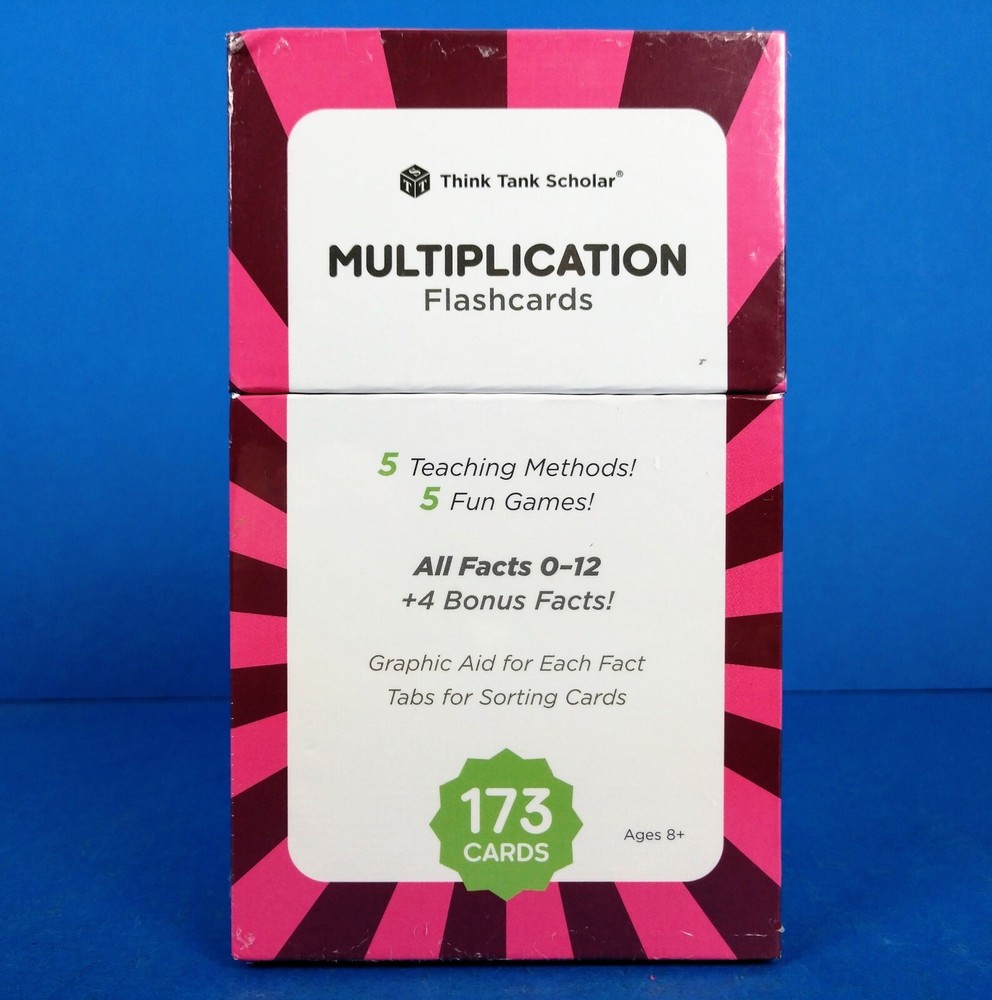 Think Tank Scholar MULTIPLICATION 173 Flashcards • 5 Teaching Methods + 5 Games