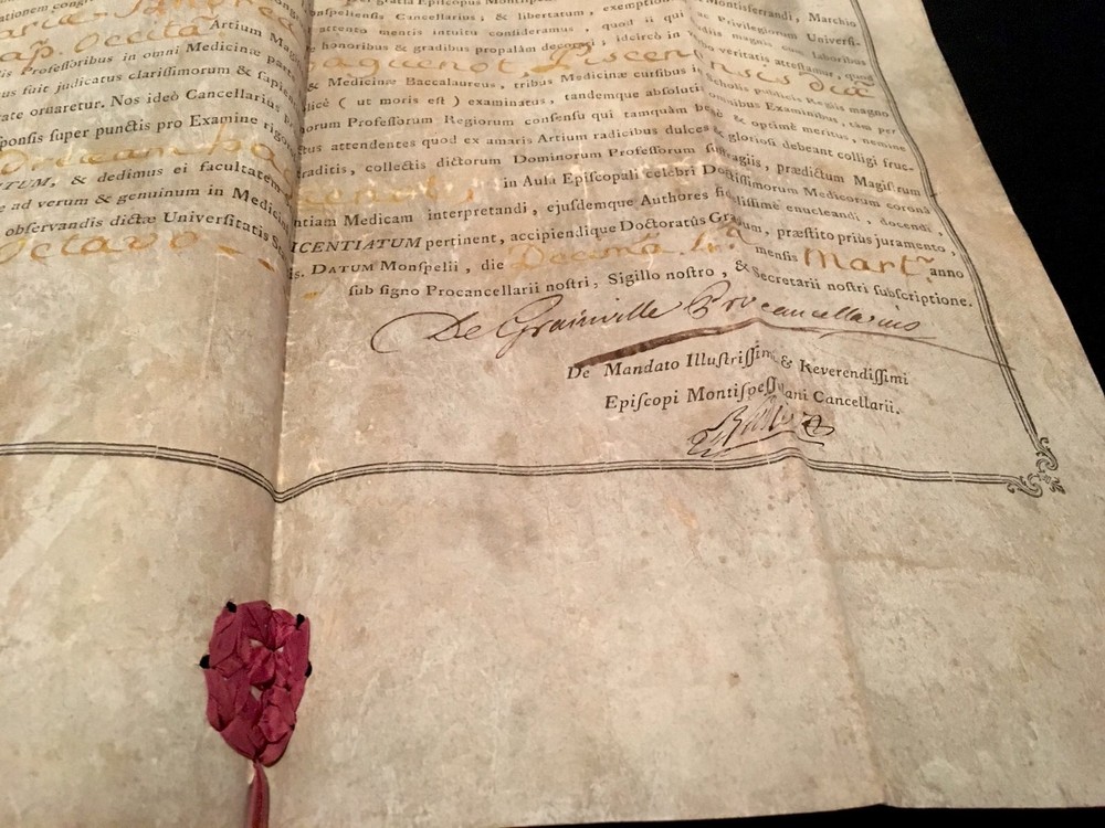 MEDICAL PRACTICE DIPLOMA 1788