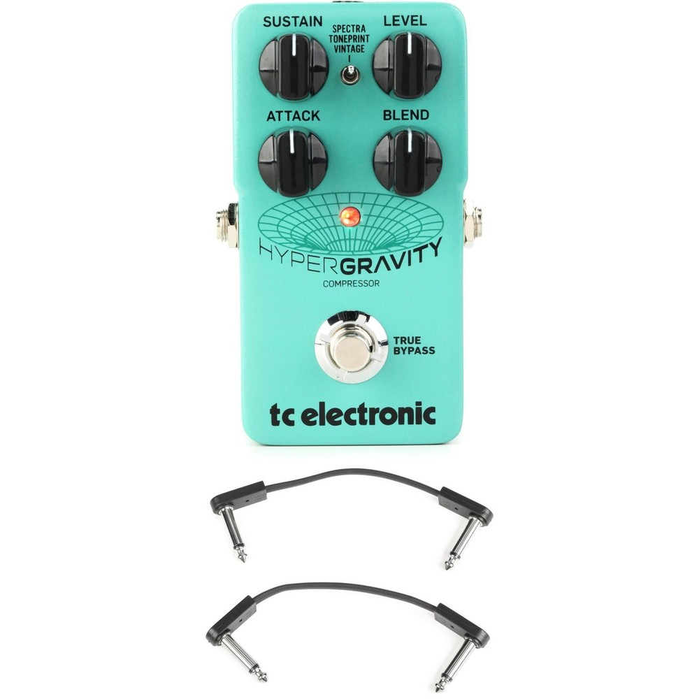 TC Electronic HyperGravity Compressor Pedal with EBS Patch Cables