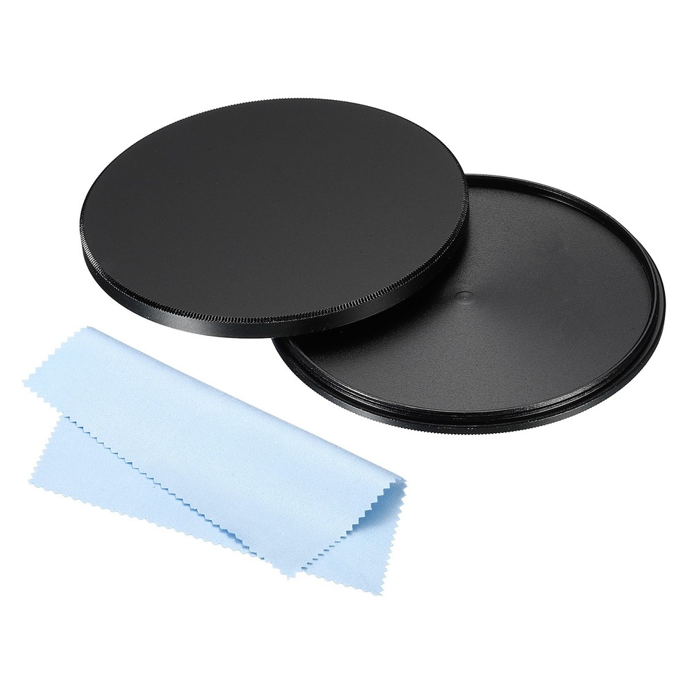 72mm Lens Filter Stack Cap, Aluminum Lens Cap with Cleaning Cloth
