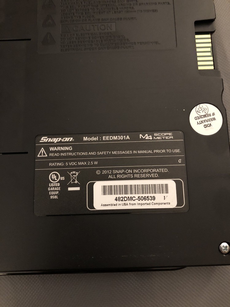 Snap On Diagnostic M4 Scope Meter Module EEDM301A