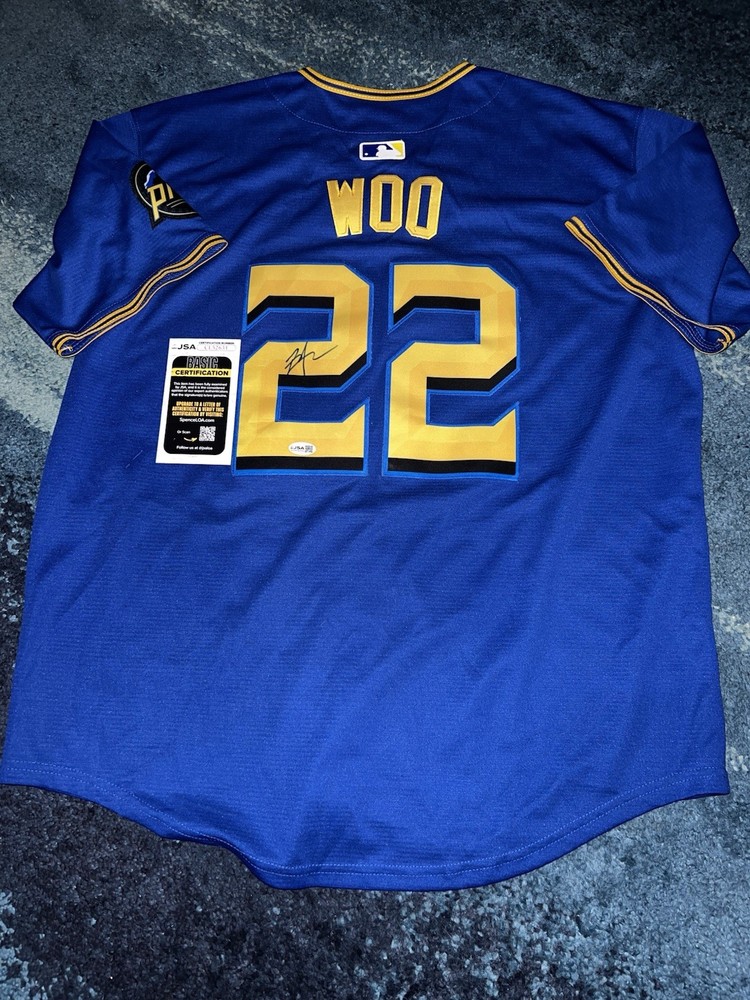Bryan Woo Signed Seattle Mariners Jersey Superstar Ace JSA Auth #2