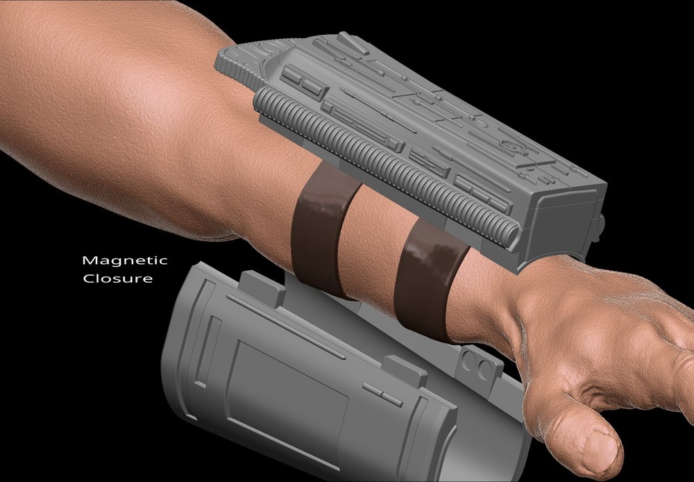 Predator Gauntlet Forearm Left 1987 scale 1:1 File STL-OBJ for 3D printer