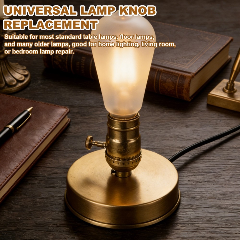 2Pcs Lamp Switch Knob, Turn On/Off Light Switch Knob Replacement, Copper