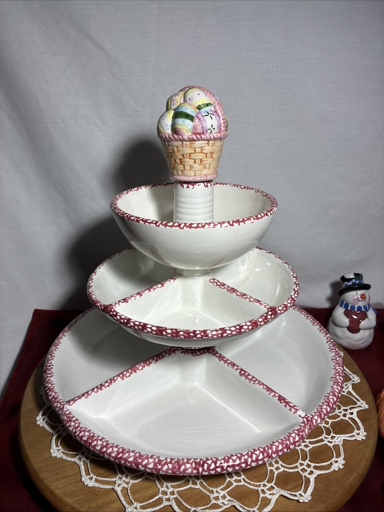 Condiment Snack Server Tray Divided Centerpiece Holiday Server