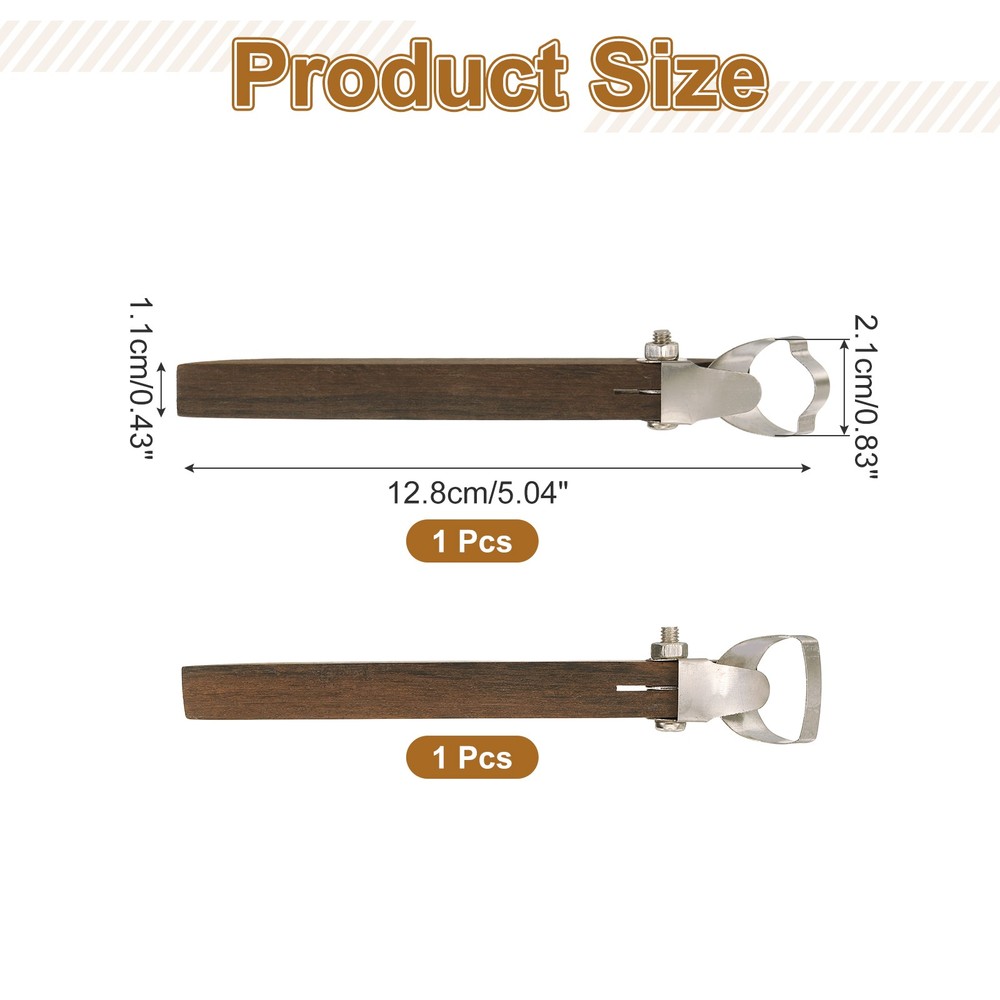 2Pcs Pottery Handle Making Tool, Clay Extruder Tools (Semi-circular&Flame Shape)