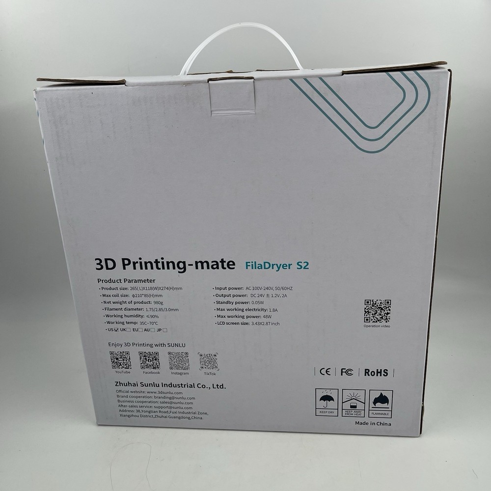 SUNLU 3D Printing Plate Dryer Box S2 with Upper & Lower Heating Plates