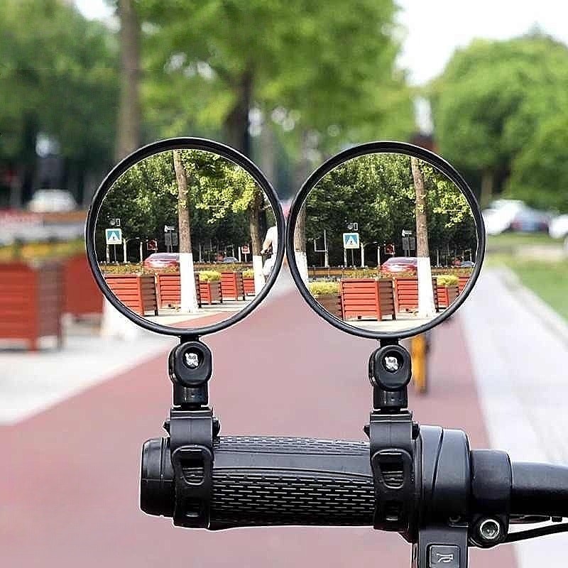 2 Bicycle Rearview Mirrors, HD, Tool-Free Installation, 360° Adjustable