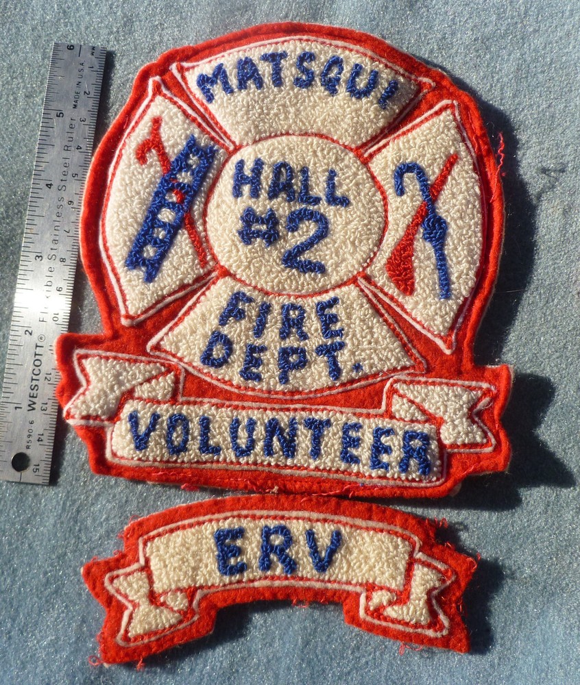 Vintage Matsqui Fire Dept Patch Large BC Canada