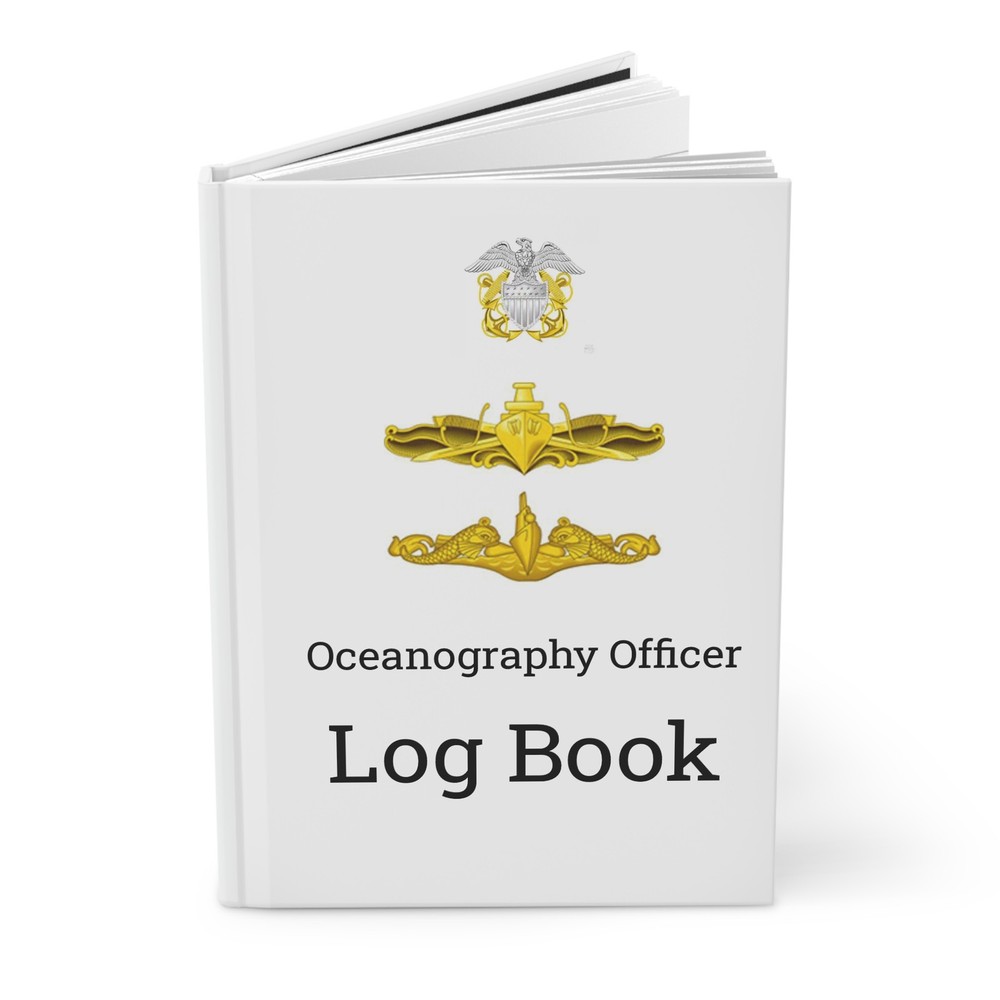 US Navy Oceanography Officer Log Book Emblem Journal