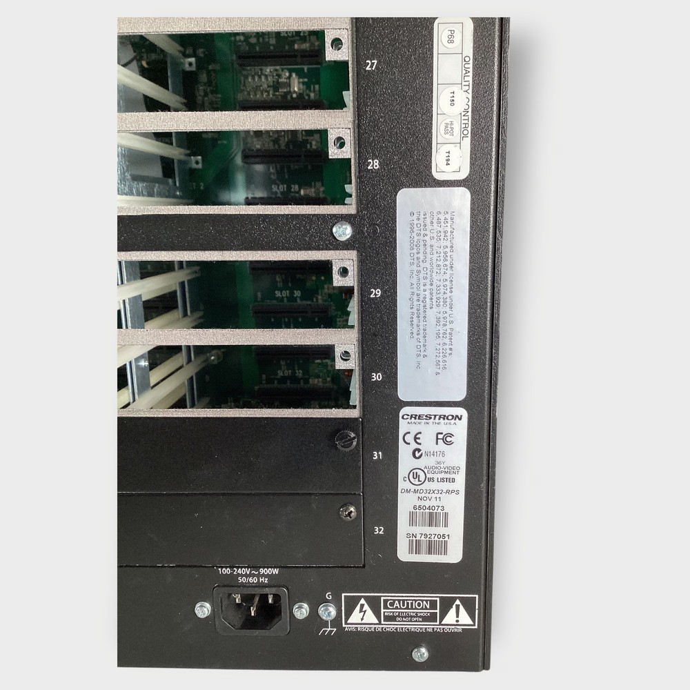 Crestron DM-MD32X32-RPS Distribution Matrix Without Input/ Output Cards