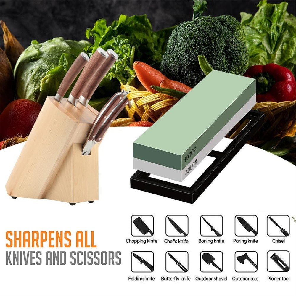 Whetstone Sharpening Stone 1000/4000 Grit Professional Kitchen Sharpene