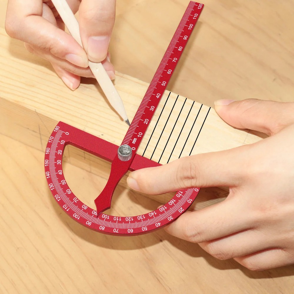 Angle Protractor Square Finder 180 Degrees Carpentry Precision Measuring Tools