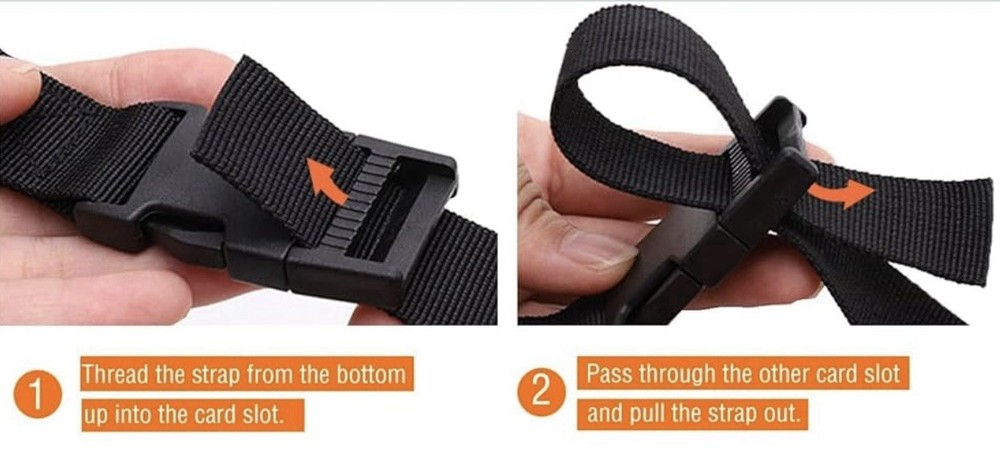3pc Nylon Strap w/Buckle 6Ft Black Quick Release Short Adjustable Straps - A0076