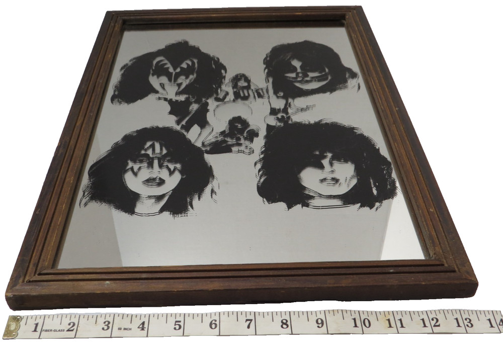 KISS CARNIVAL MIRROR 1970'S RARE LARGE SIZE VERSION