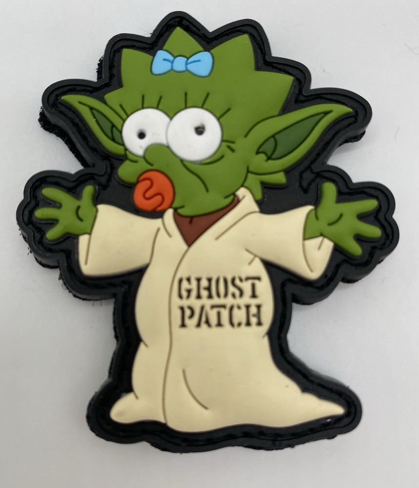 SHOT 🎯 Show 2026 Ghost Patch “Maggie Yoda" Simpsons PVC Patch, Hook/Loop, NEW!
