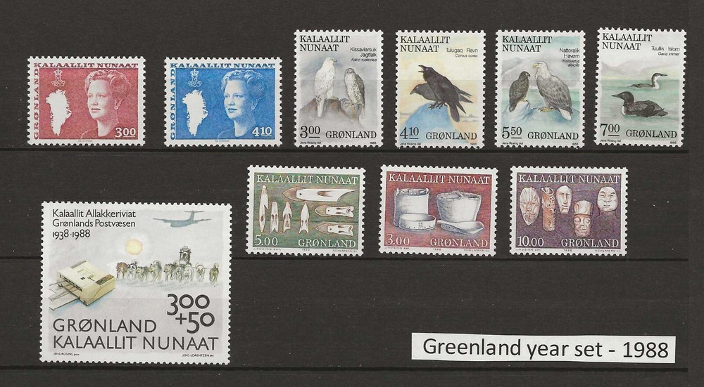 Greenland 1988 year set MNH