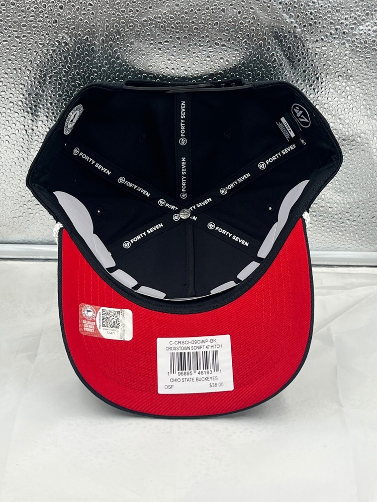 Ohio State Buckeyes NCAA '47 Brand Black Hitch Script Adjustable Snapback Hat