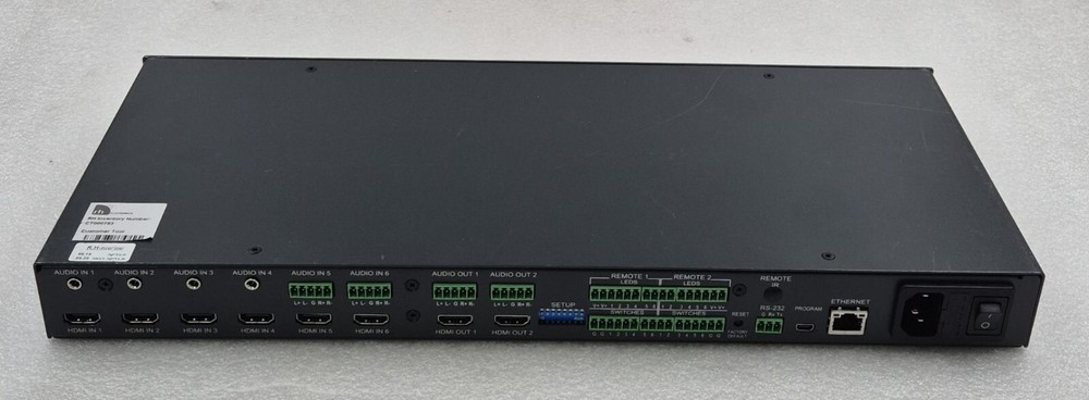 Kramer VS-62HA 6x2 HDMI / Audio Matrix Switcher Automatic UHD
