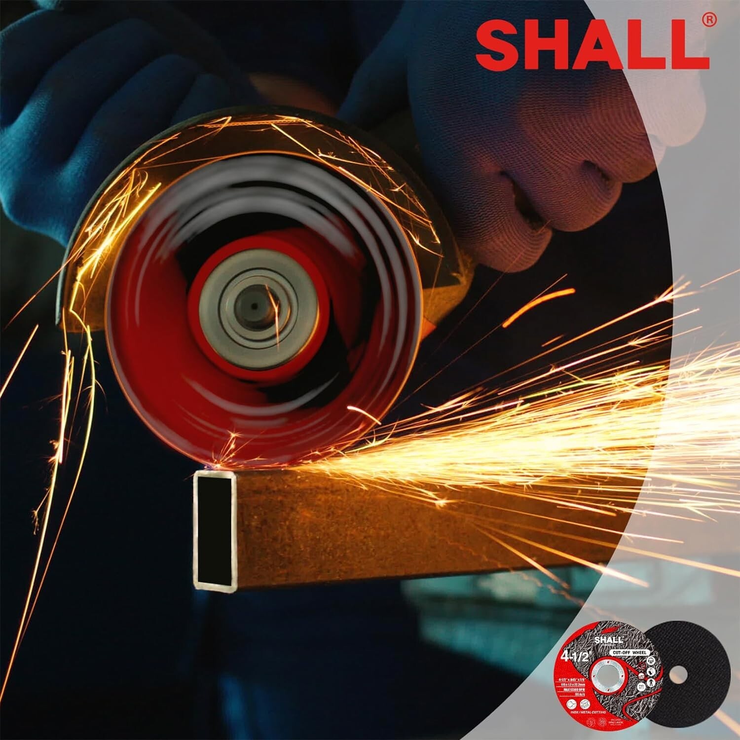 SHALL 50-Pack Cut Off Wheels 4 1/2 x 7/8 Inch,Angle Grinder Fast Cutting Disc