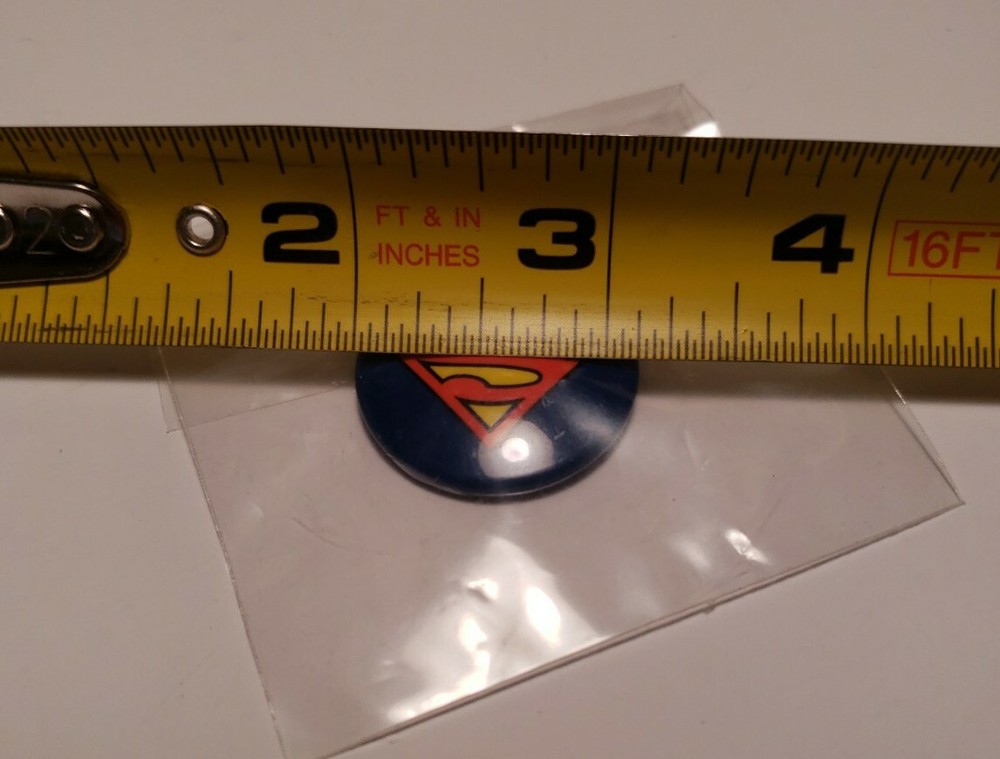DC Comics Superman promo pinback pin vintage