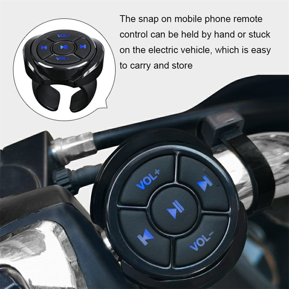 Wireless Media Button Remote Controller Car Motorcycle Steering Wheel MP3 Play