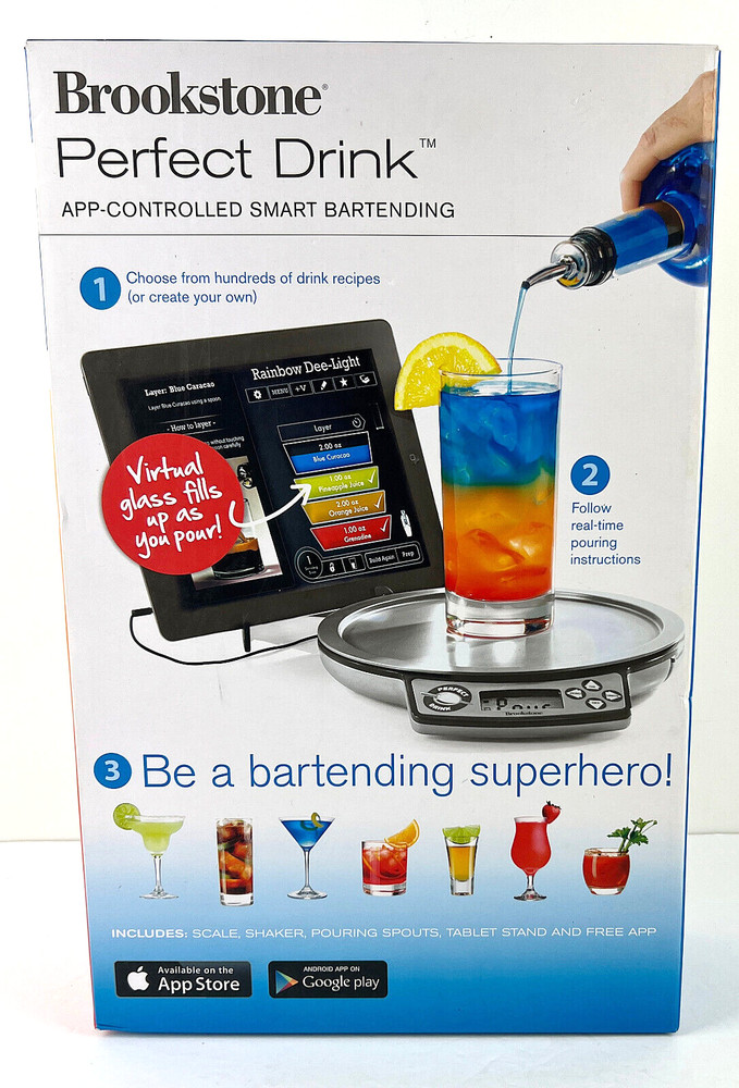 NEW (Open Box) Brookstone Perfect Drink App-Controlled Bartending System