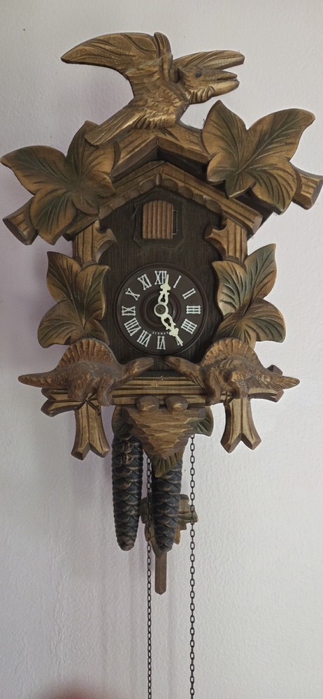Rare Antique German Dinosaur Cuckoo Clock Working Condition