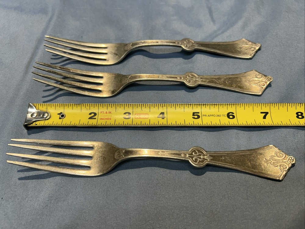 3 Vintage Hall & Elton Silver Plated Forks